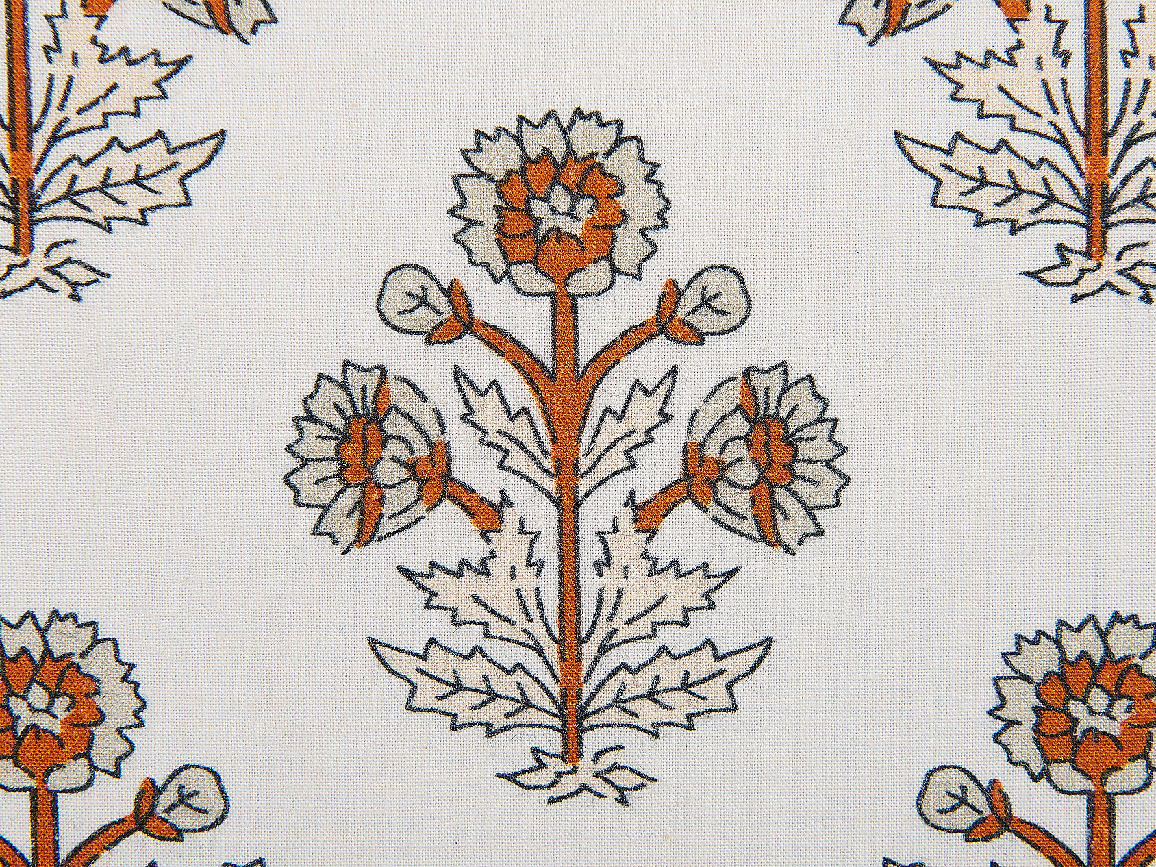 Set van 2 sierkussens OMORIKA Katoen 45 x 45 cm Wit bloempatroon