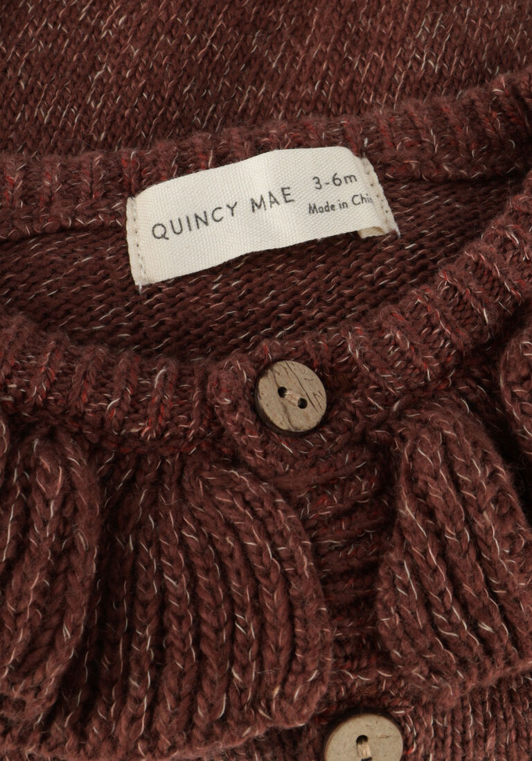 QUINCY MAE bordeaux quincy mae vest ruffle collar cardigan