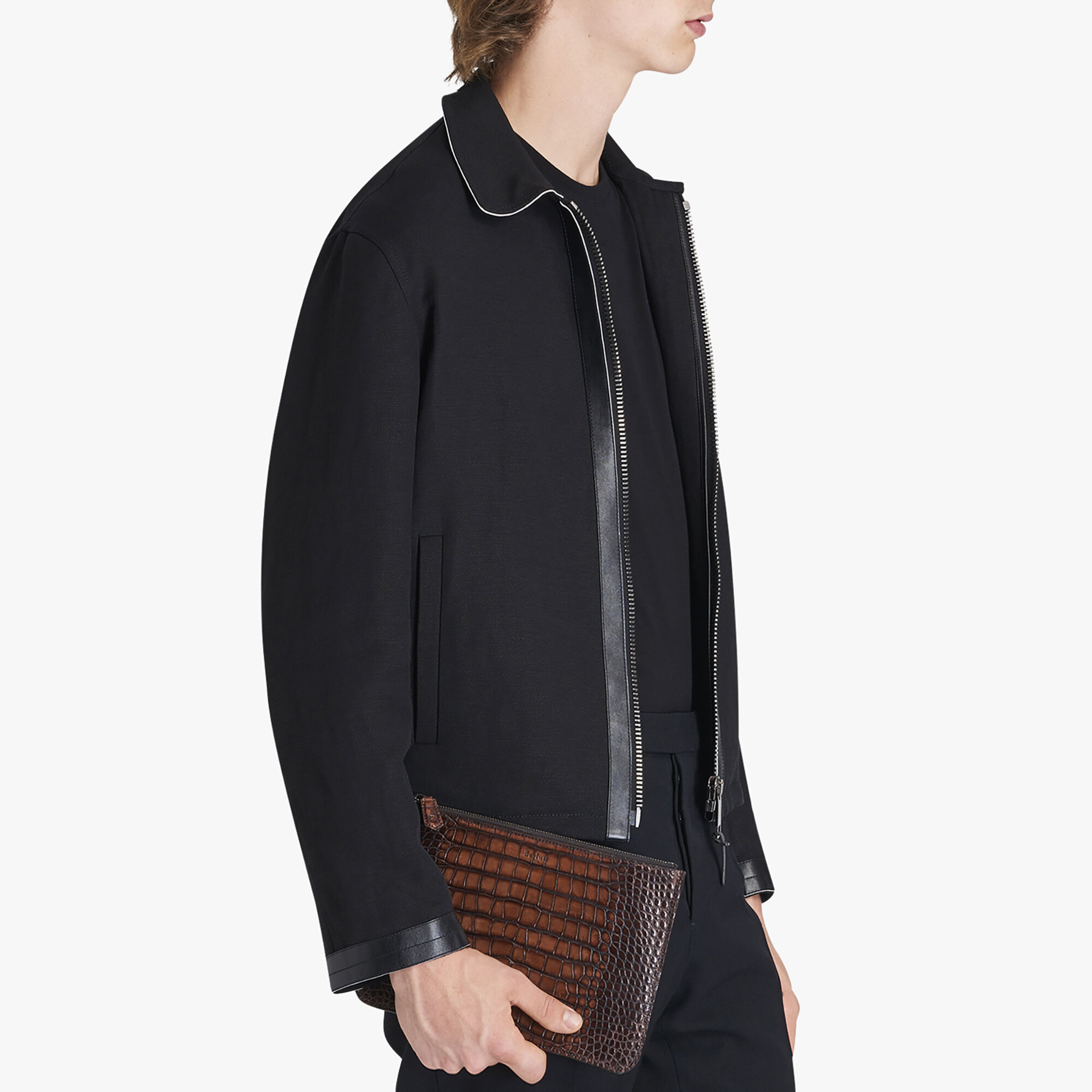 Pochette Nino Petit Modèle En Cuir d'Alligator