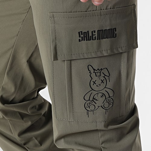 Pantalon Cargo Lapin King Vert Kaki Noir