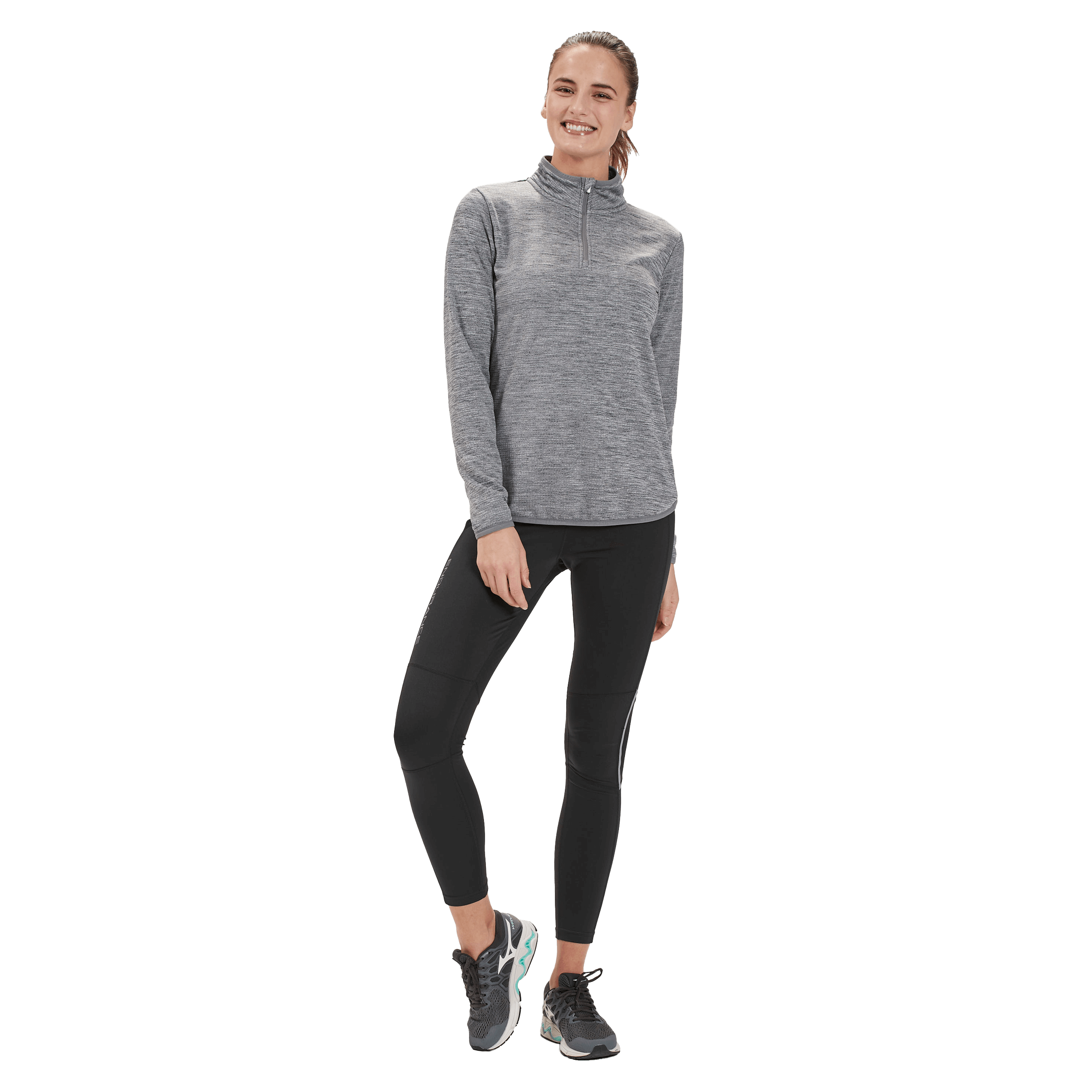 Endurance Vironic W Waffle Melange Loose Fit Midlayer - Mellomlag