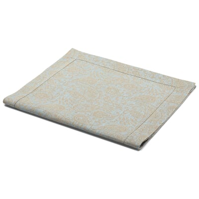 Tischläufer Jacquard Leinen, Blau