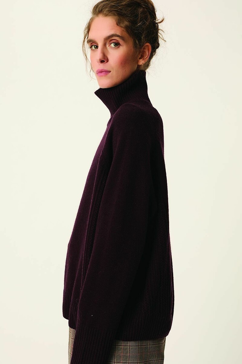 DES PETITS HAUTS<br>Suéter de lã com gola alta, ARAMIS