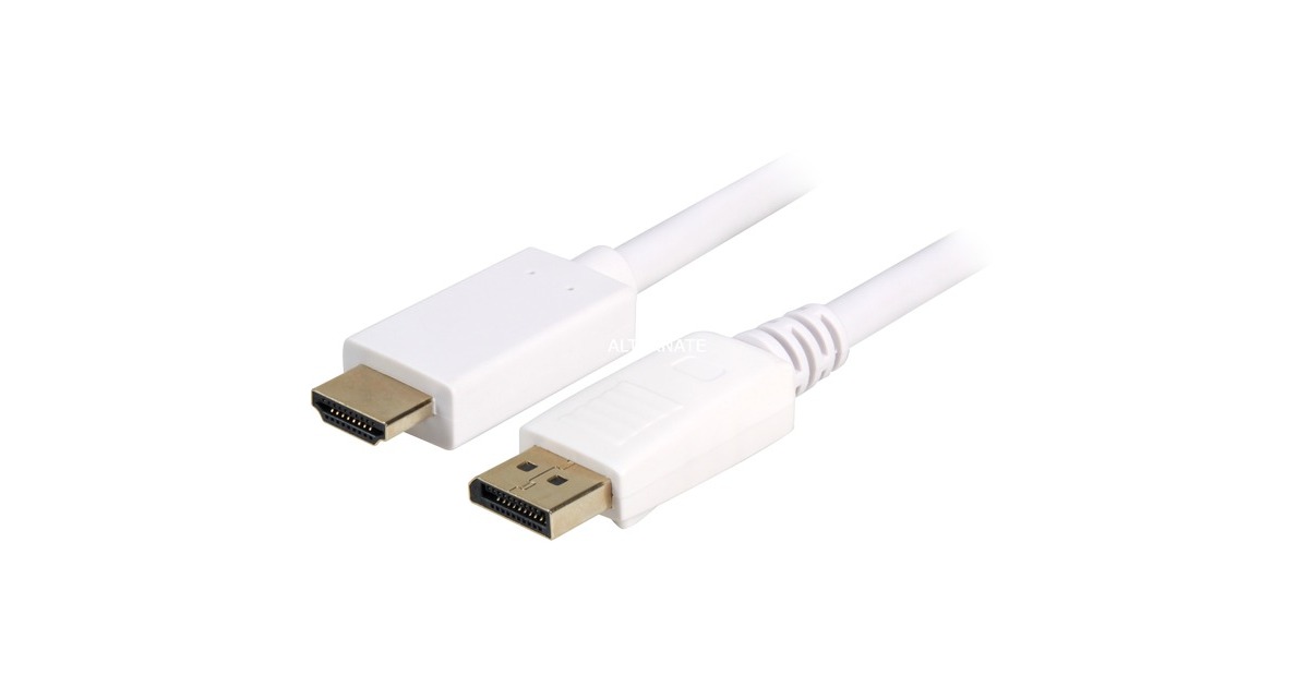 SharkoonDisplayPort 1.2 > HDMI adapter  (Wit, 1 meter, 4K)