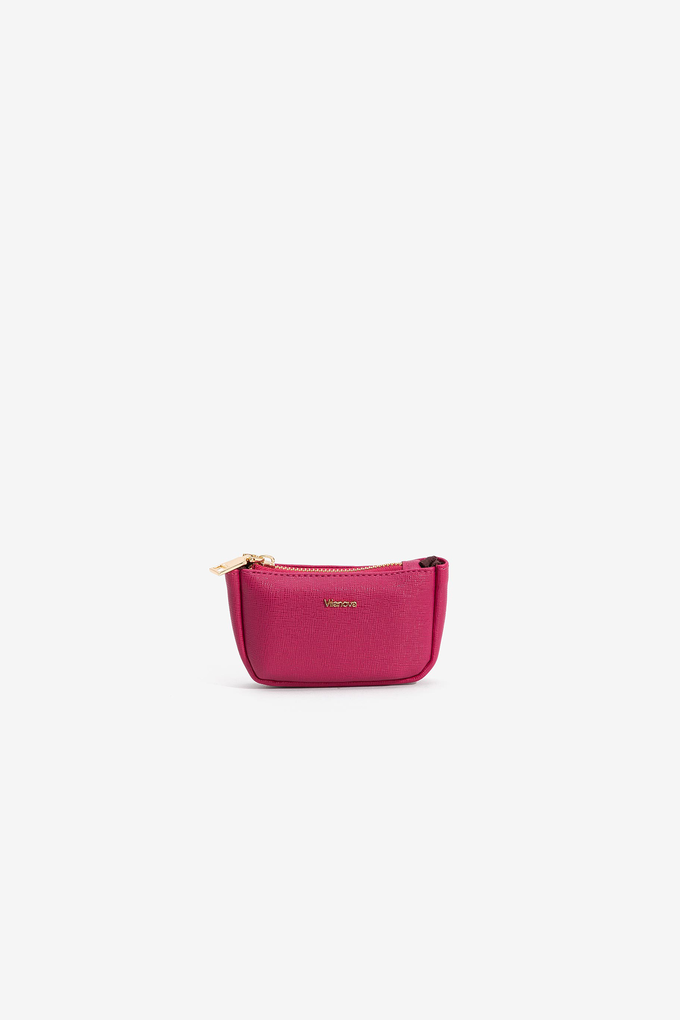 Pequena carteira rosa para moedas