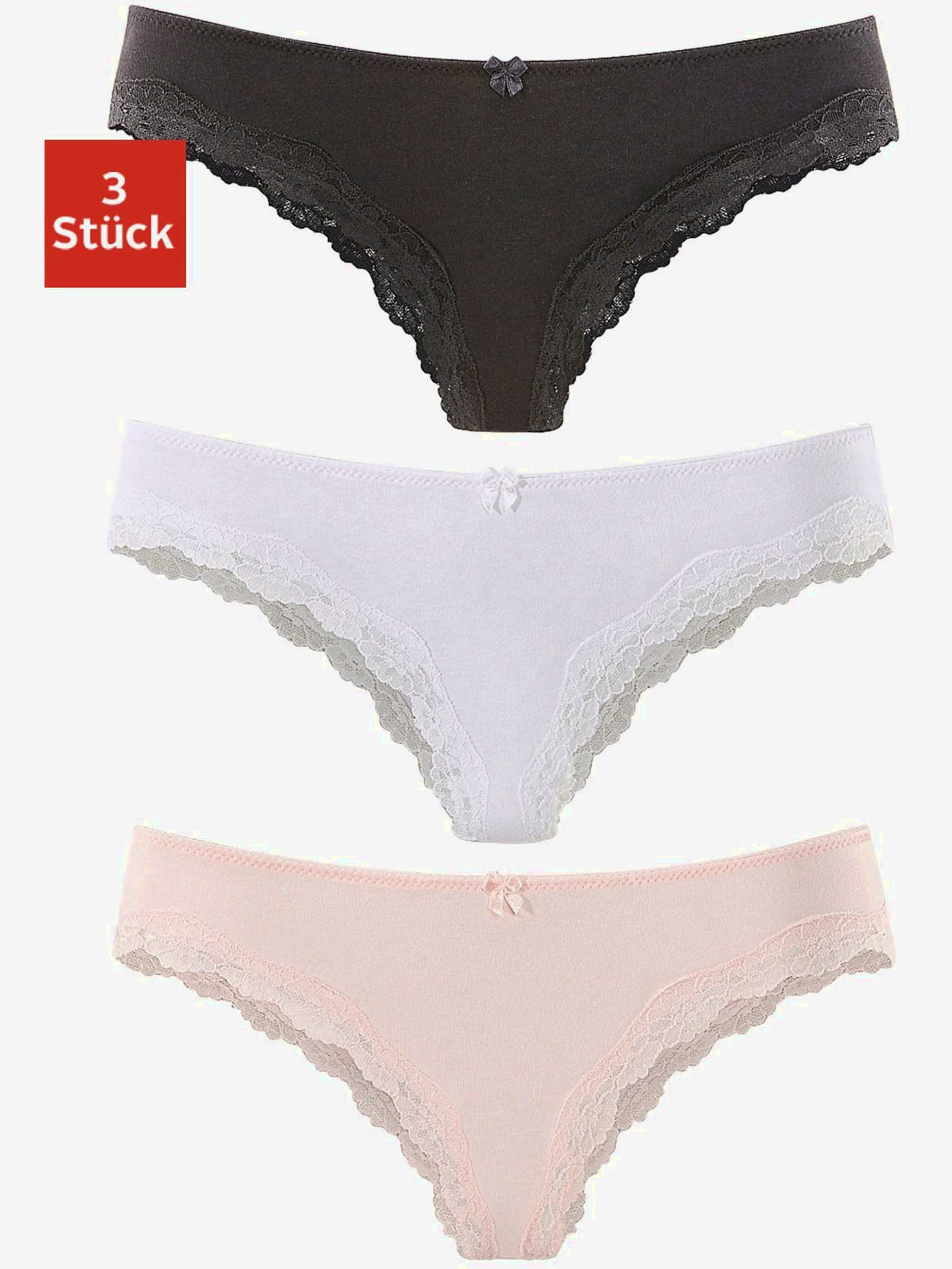 Lot de 3 slips brésiliens lascana
