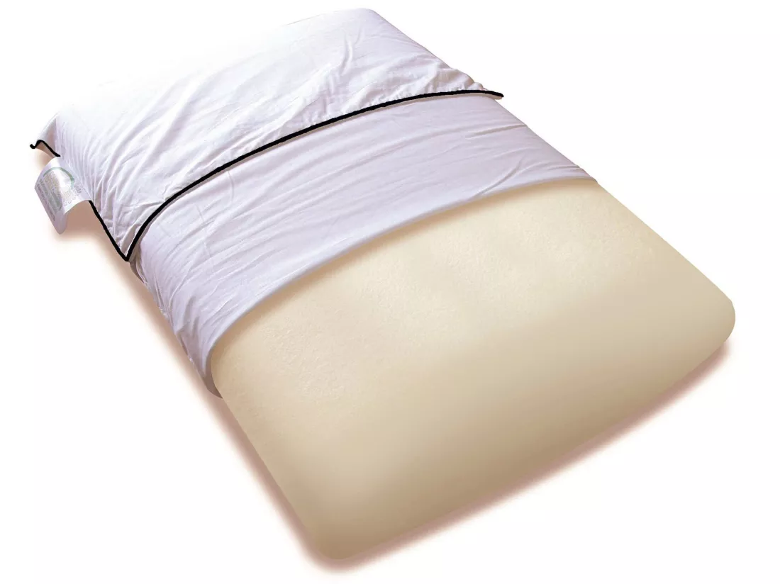 Oreiller mousse mémoire végétale et taie d'oreiller percale Someo 60x60