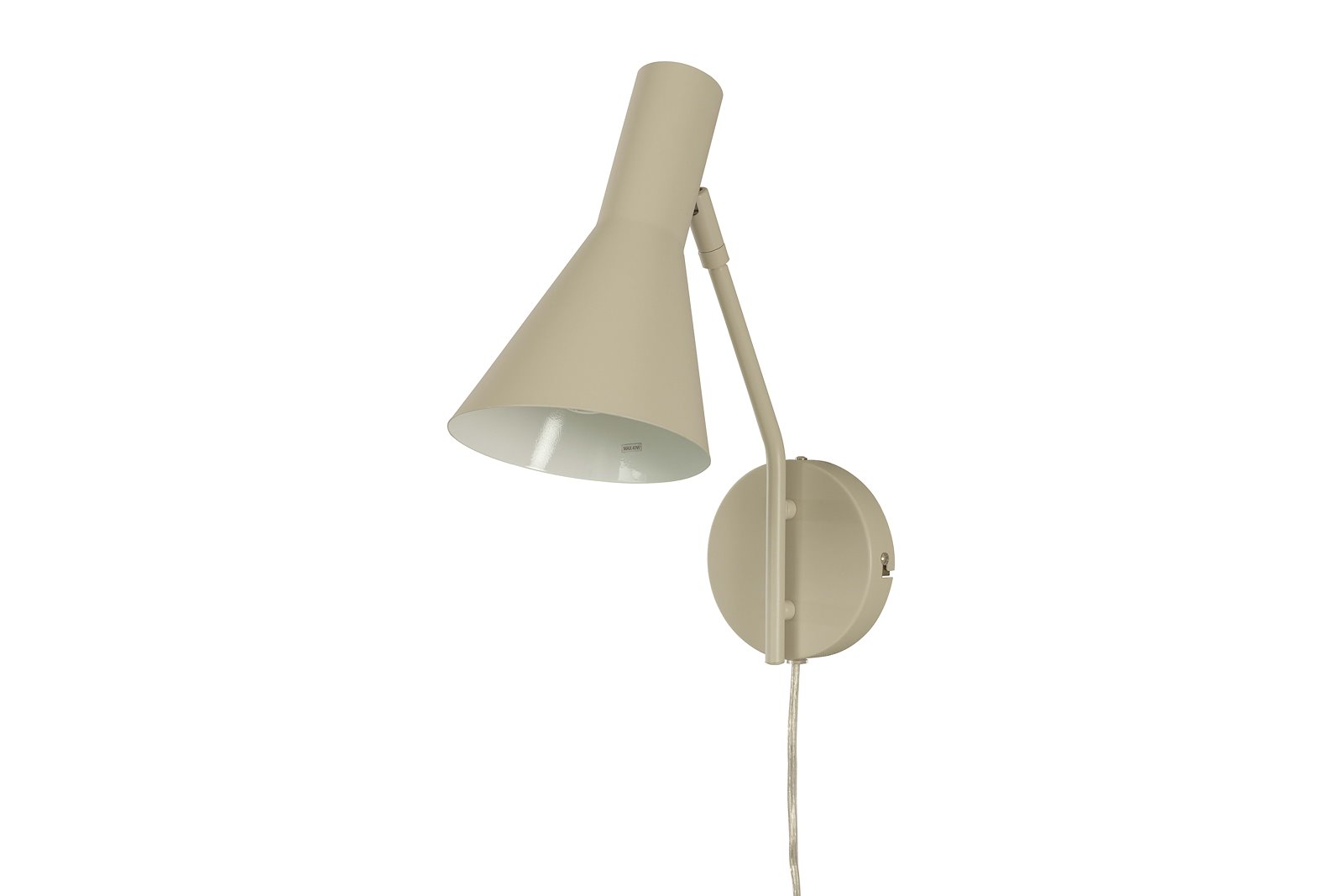 Ceres vegglampe Beige med ledning og bryter E27 max 40W