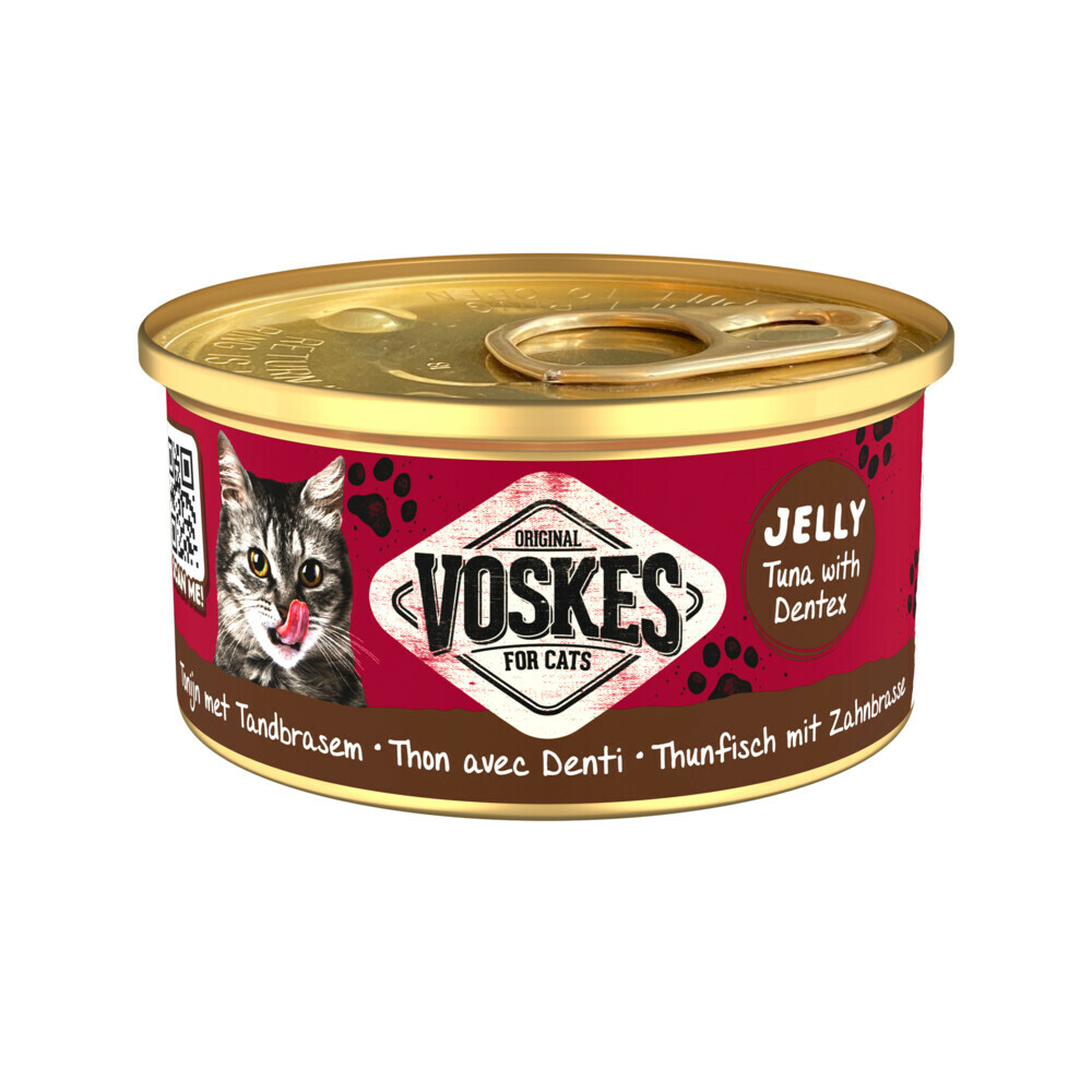 24x Voskes Kattenvoer Nat Tonijn met Tandbrasem85 gr
