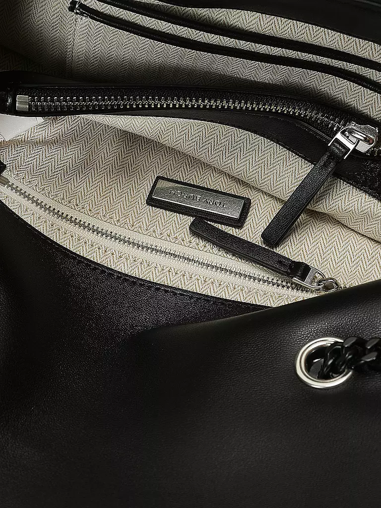 TORY BURCH Ledertasche - Schultertasche CONVERTIBLE SHOLUDER BAG schwarz