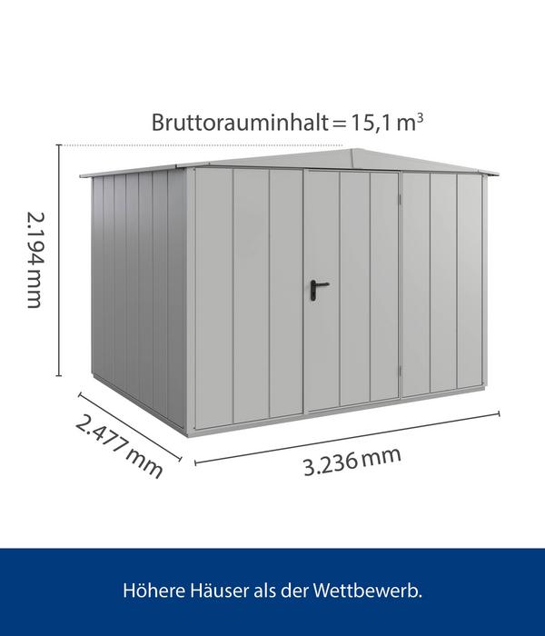 Hörmann Berry-Gerätehaus Modern-S Typ 3, ca.