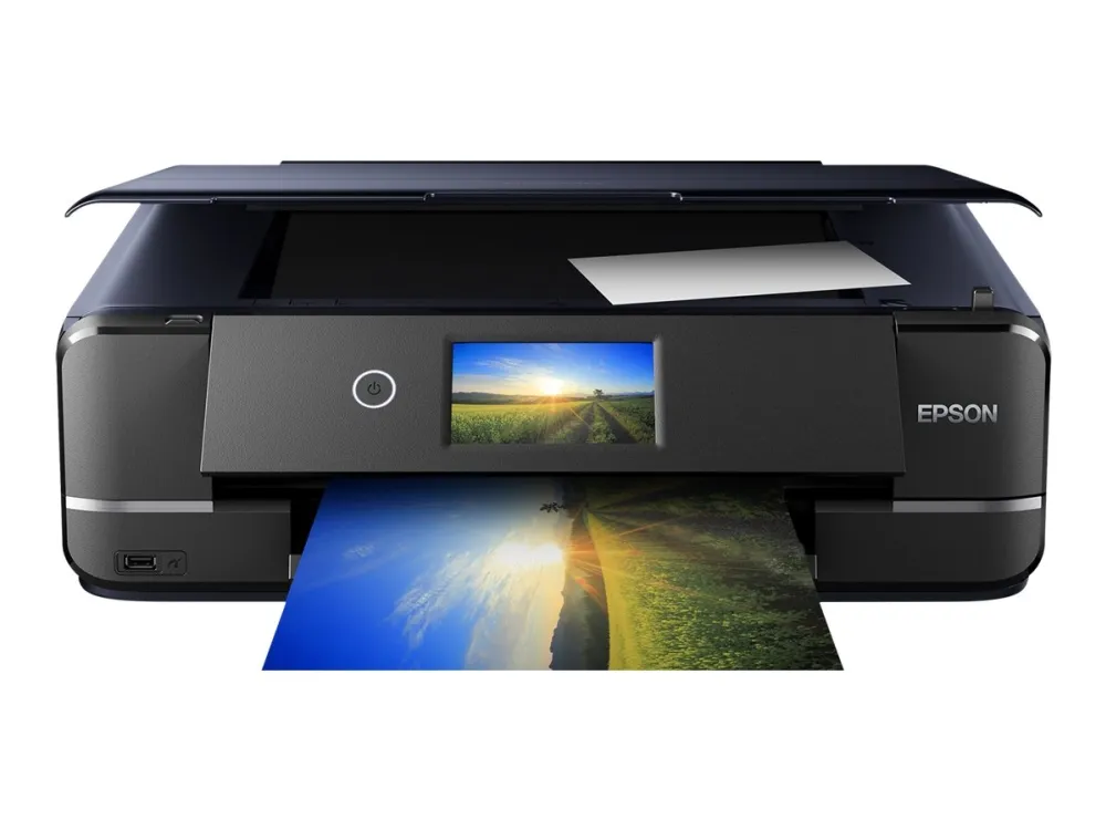 Epson Expression Photo XP-970 Small-in-One - Multifunktionsprinter - farve - blækprinter - A4 (210 x 297 mm) (original) - A3 (medie) - op til 8.1 spm (kopiering) - op til 8.5 spm (udskriver) - 100 ark - USB 2.0, LAN, Wi-Fi(n), USB vært