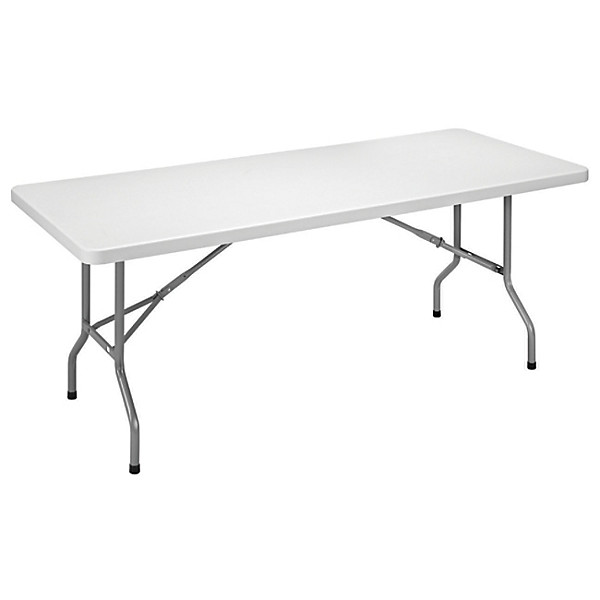 Table pliante polyéthylène rectangle L.152 x P.76 cm - Gris