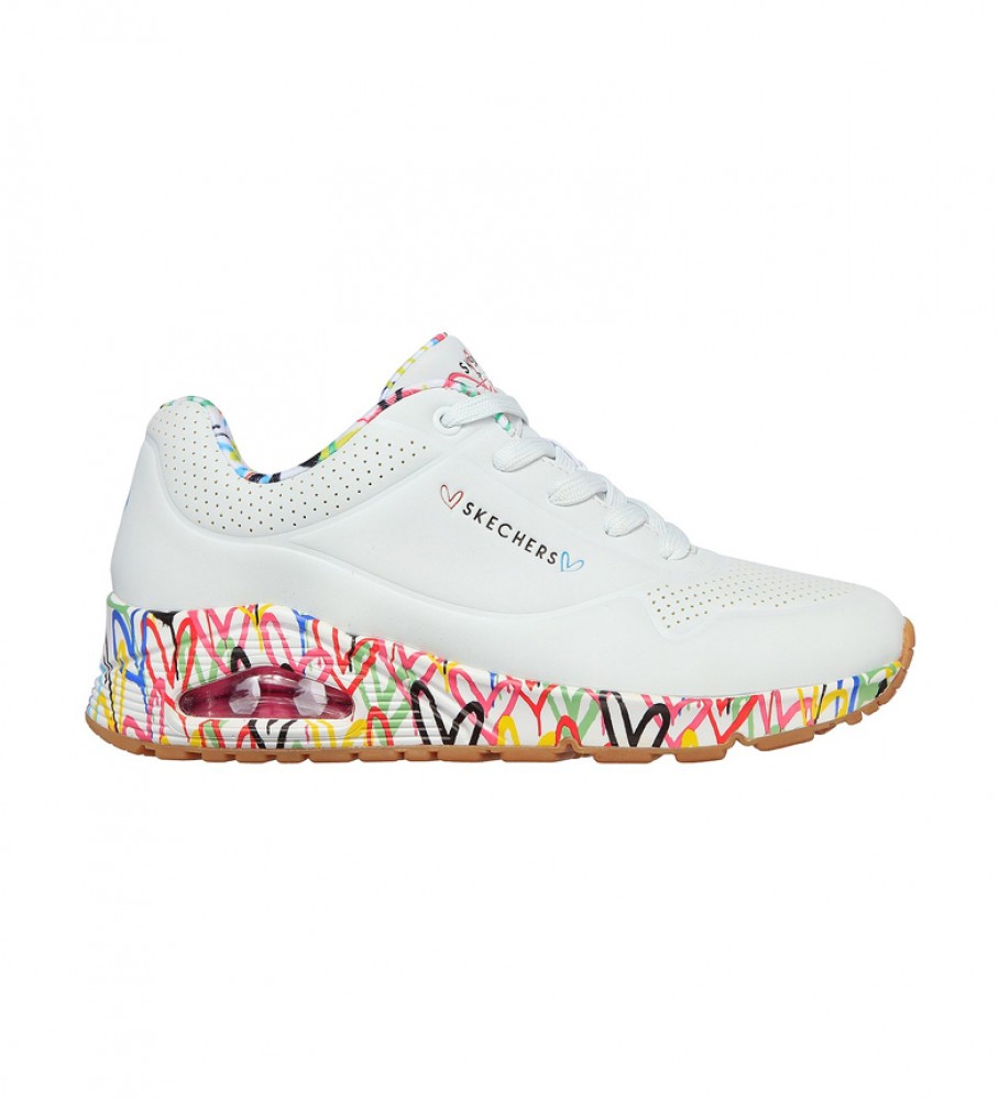 Tênis Skechers Uno Loving Love Branco