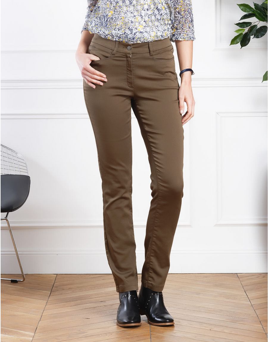 Pantalon stretch kaki