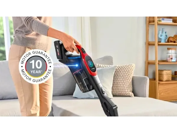 Bosch BCS1041PET, Stick vakuum, Poseløs, Sort, Rød, 0,4 L, Dry, HEPA