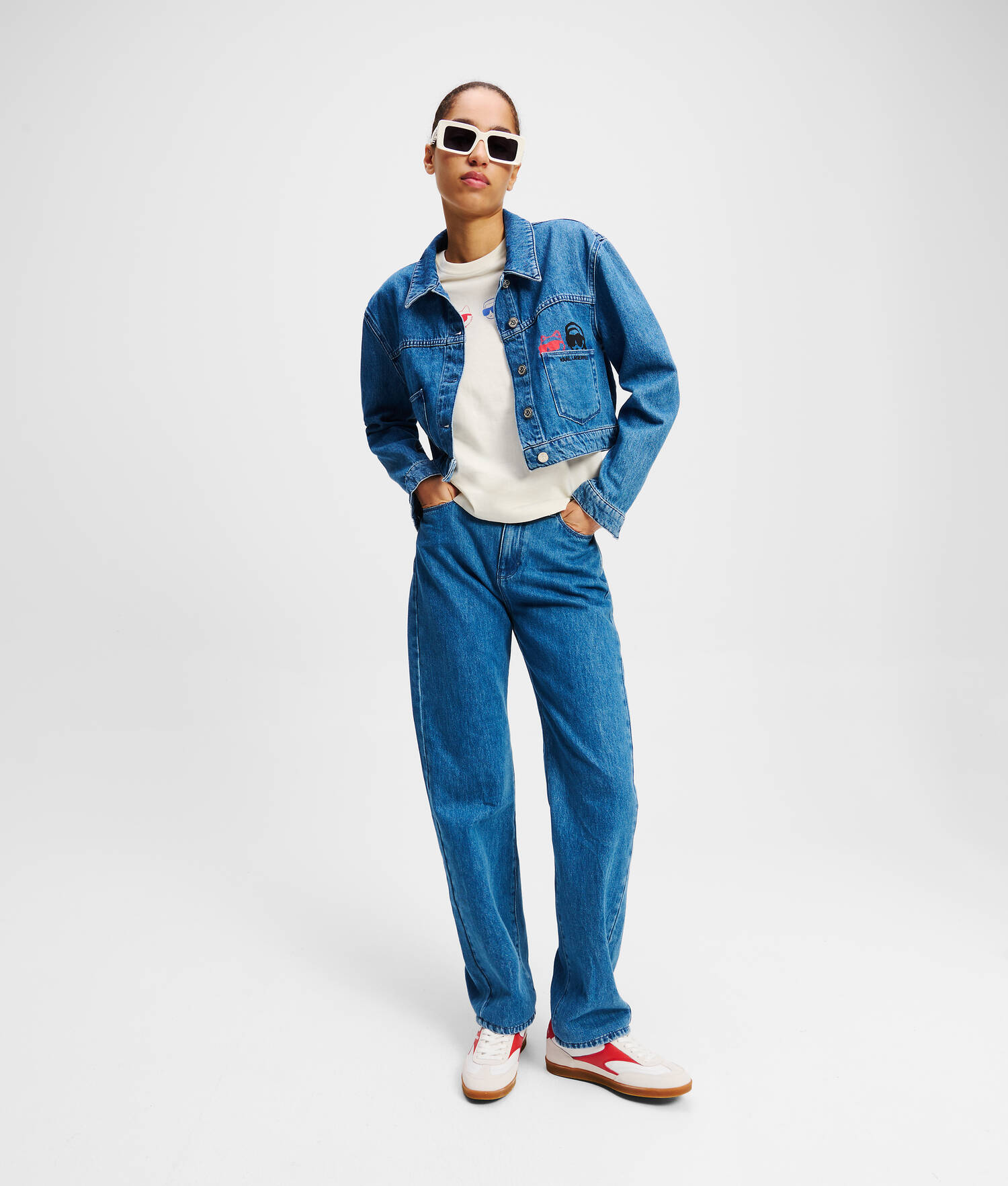 VESTE DENIM IKON - Denim Bleu Clair