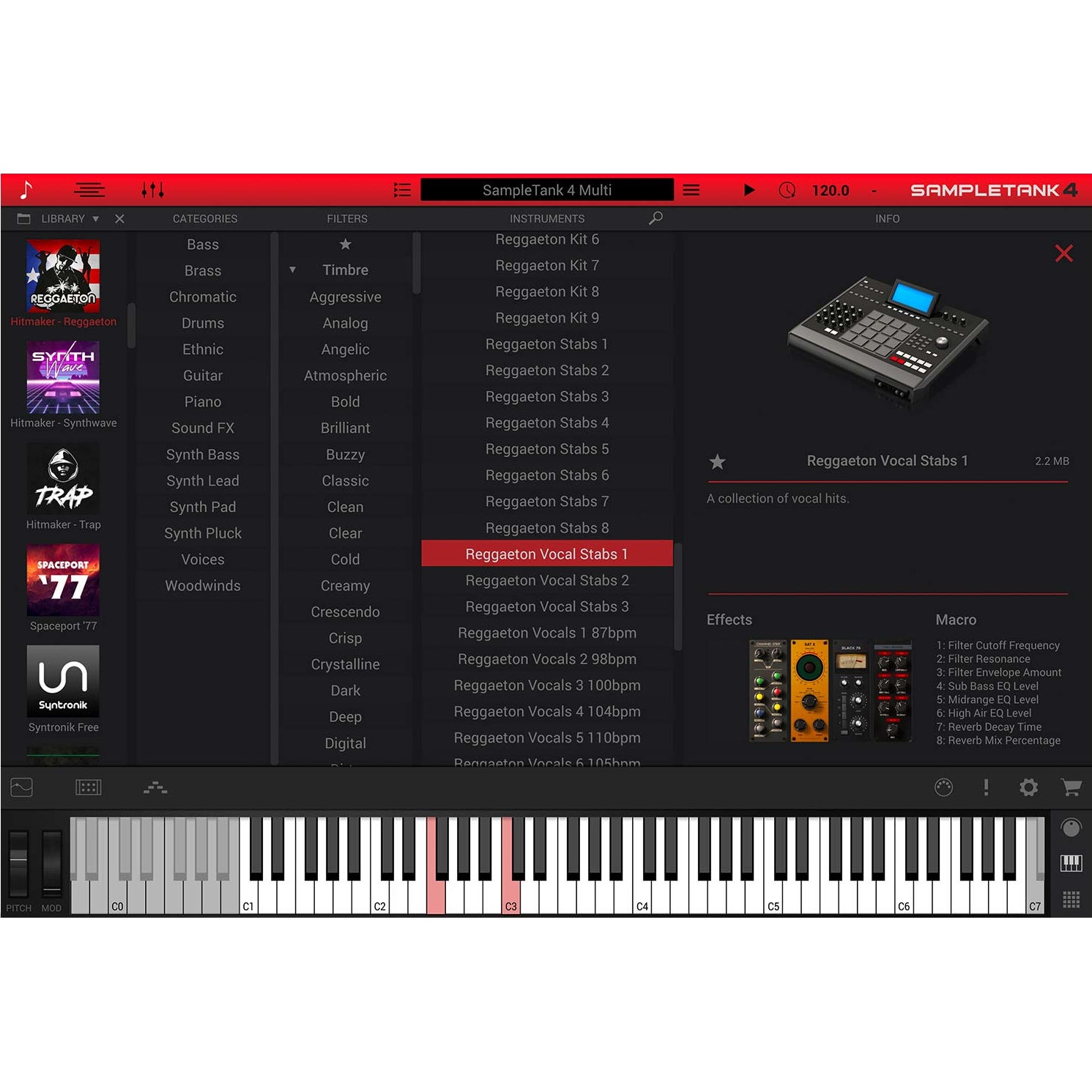 IK Multimedia Hitmaker: Reggaeton voor SampleTank 4 (download)