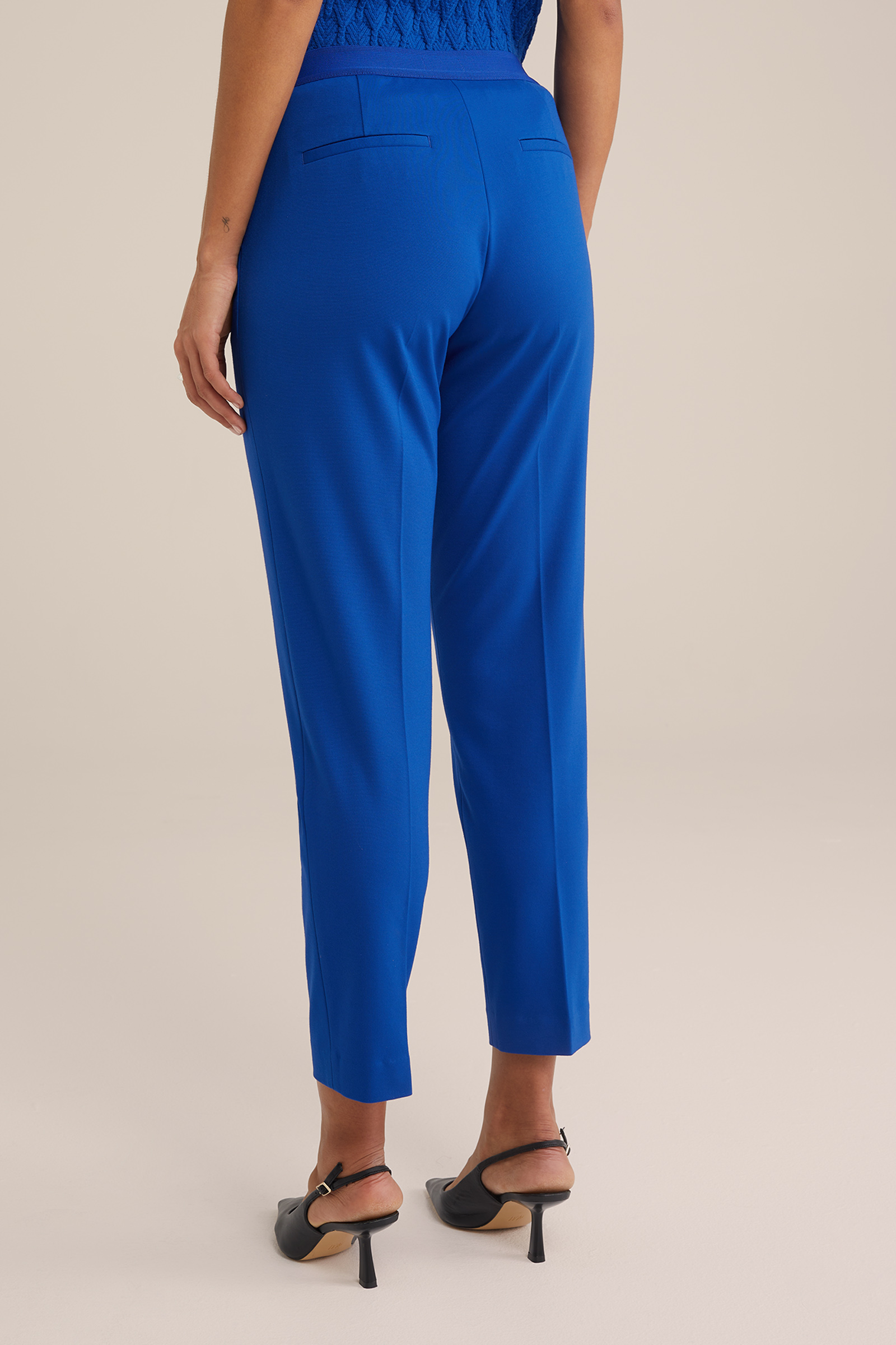 slim fit pantalon met stretch WE Fashion Felblauw