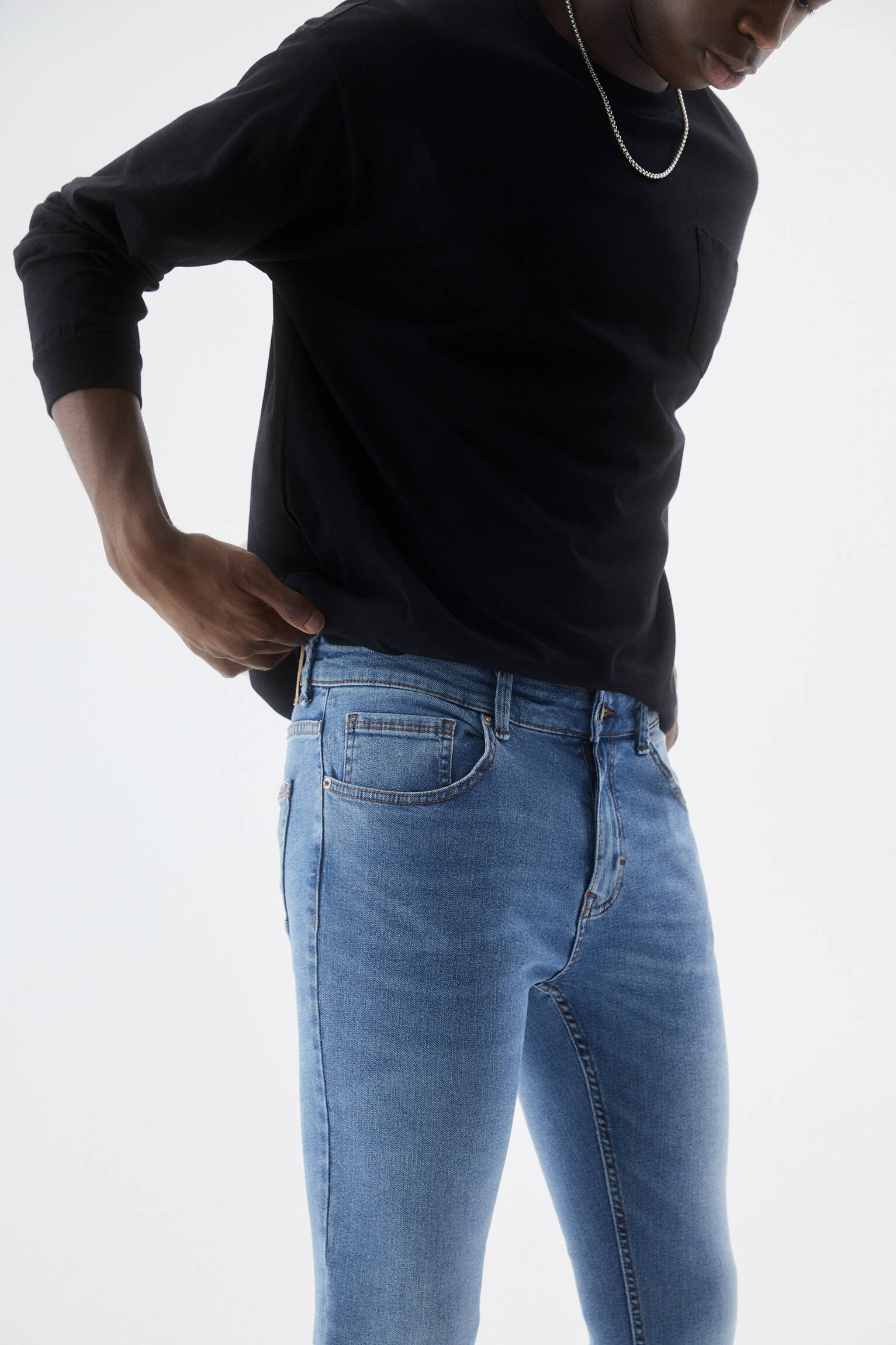 CALÇA JEANS AZUL SUPER SKINNY FIT - AZUL