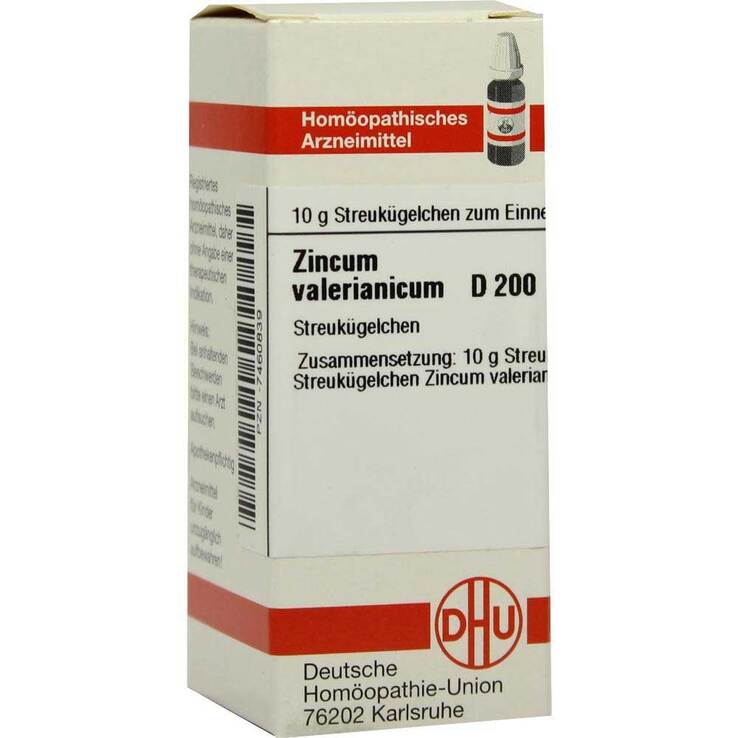 DHU Zincum valerianicum D 200 Gl, 10 g