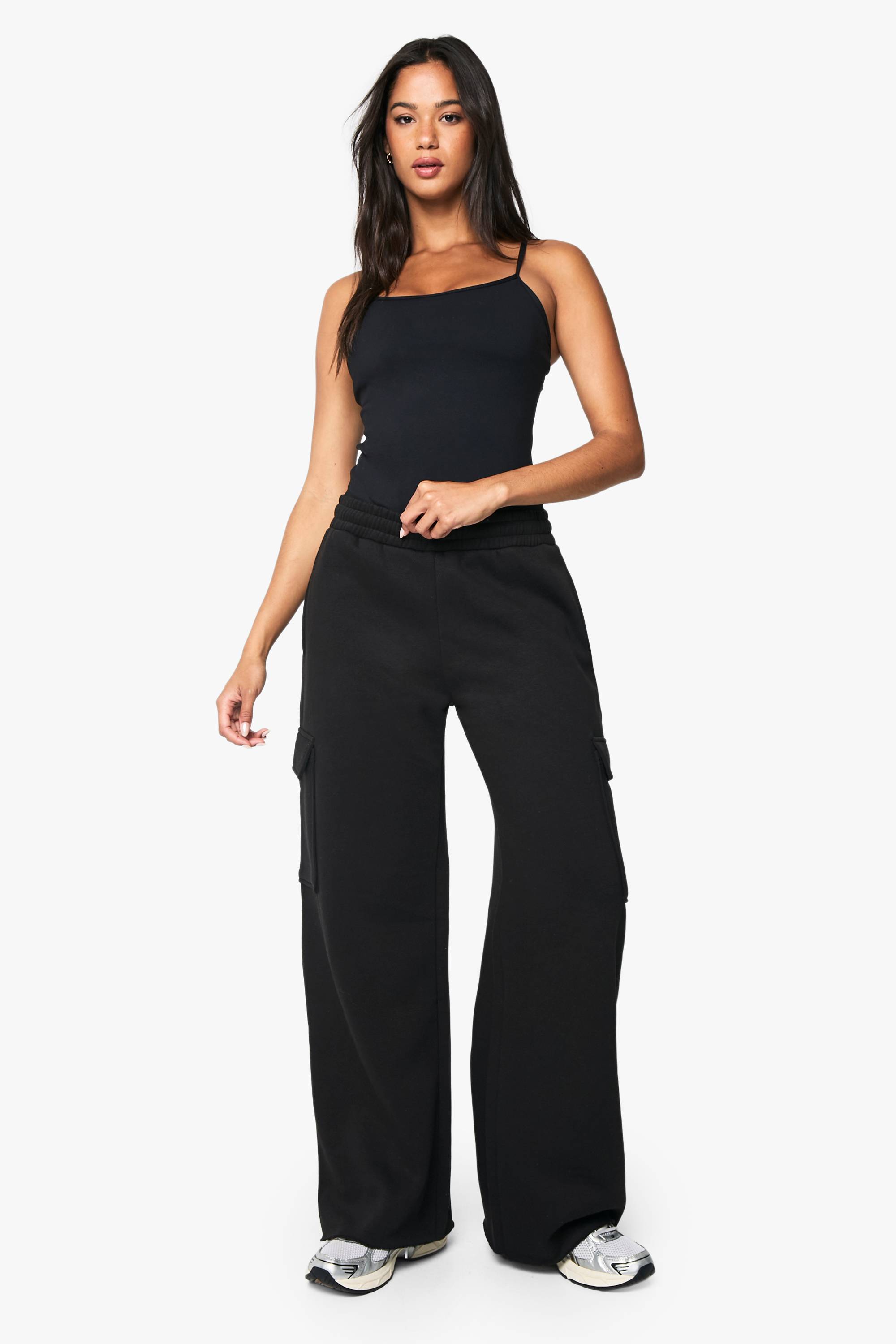 boohoo Jogger cargo à jambes larges