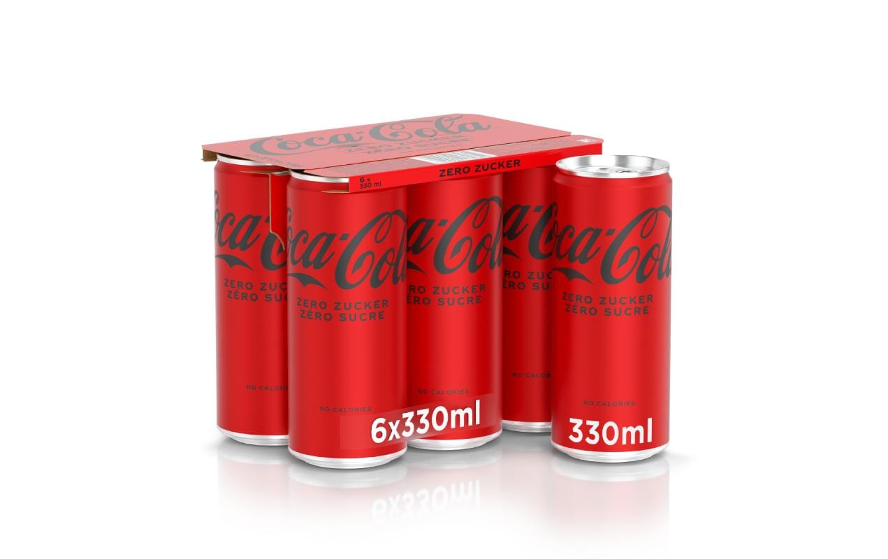 Soft-Drinks Zero 6 x 0.33 lZuckerfreies Erfrischungsgetränk mit Koffein und Kohlensäure