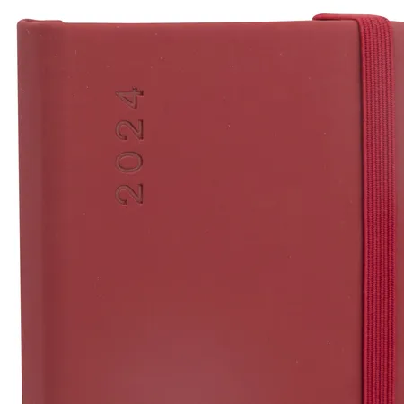 Idena Agenda 2024 slim, dunkelrot FSC-Mix