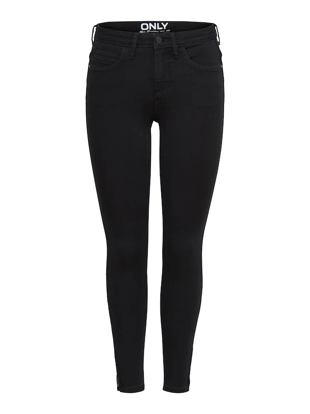 ONLY Ankle-Jeans »ONLKENDELL ETERNAL LIFE ANKLE BLACK NOOS«, mit Zipper am Saum