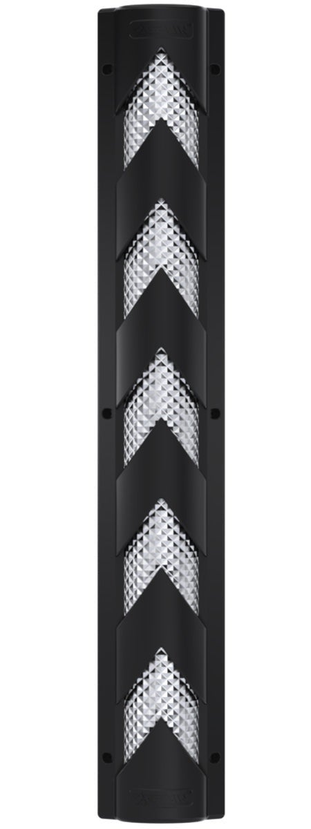 UV-beschermende hoekwandbeschermer 900mm hoog van reflecterend kunststof inclusief bevestigingsmateriaal / zwart/wit