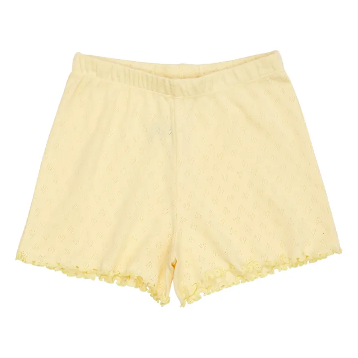 Copenhagen Colors Short Pointelle | Jaune pâle