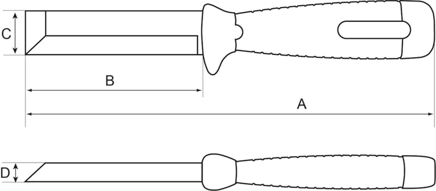 Bahco SB-2448 Sloopbeitel op kaart - 25 x 100mm