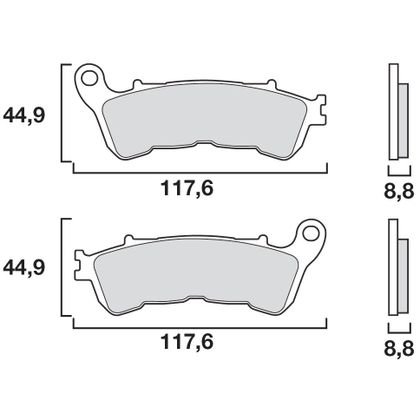 Plaquettes de freins Brembo modéle LA Sinter Métal Fritté Avant