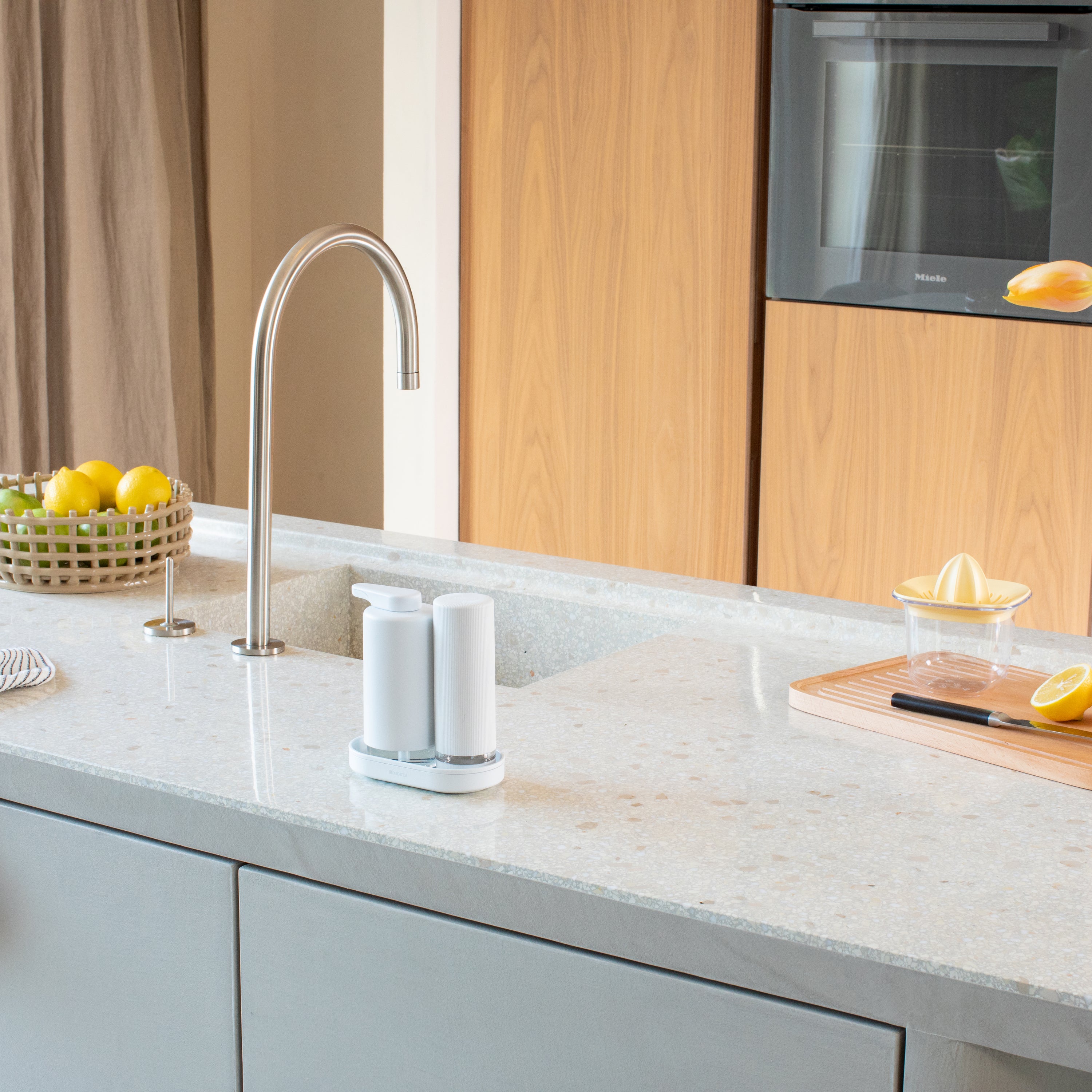 Brabantia SinkStyle Zeepdispenser Set - Mineral Fresh White