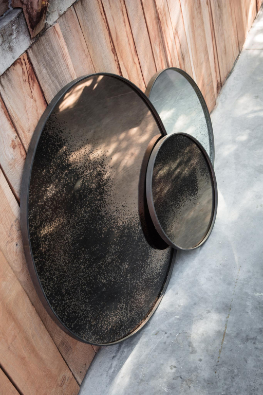 Ethnicraft Mirror dienblad bronze Ø48