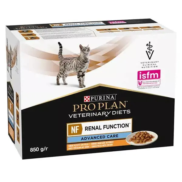 Purina Pro Plan Veterinary Diets Feline NF ST/OX Renal Function Wet Food Chicken 10 x 85g