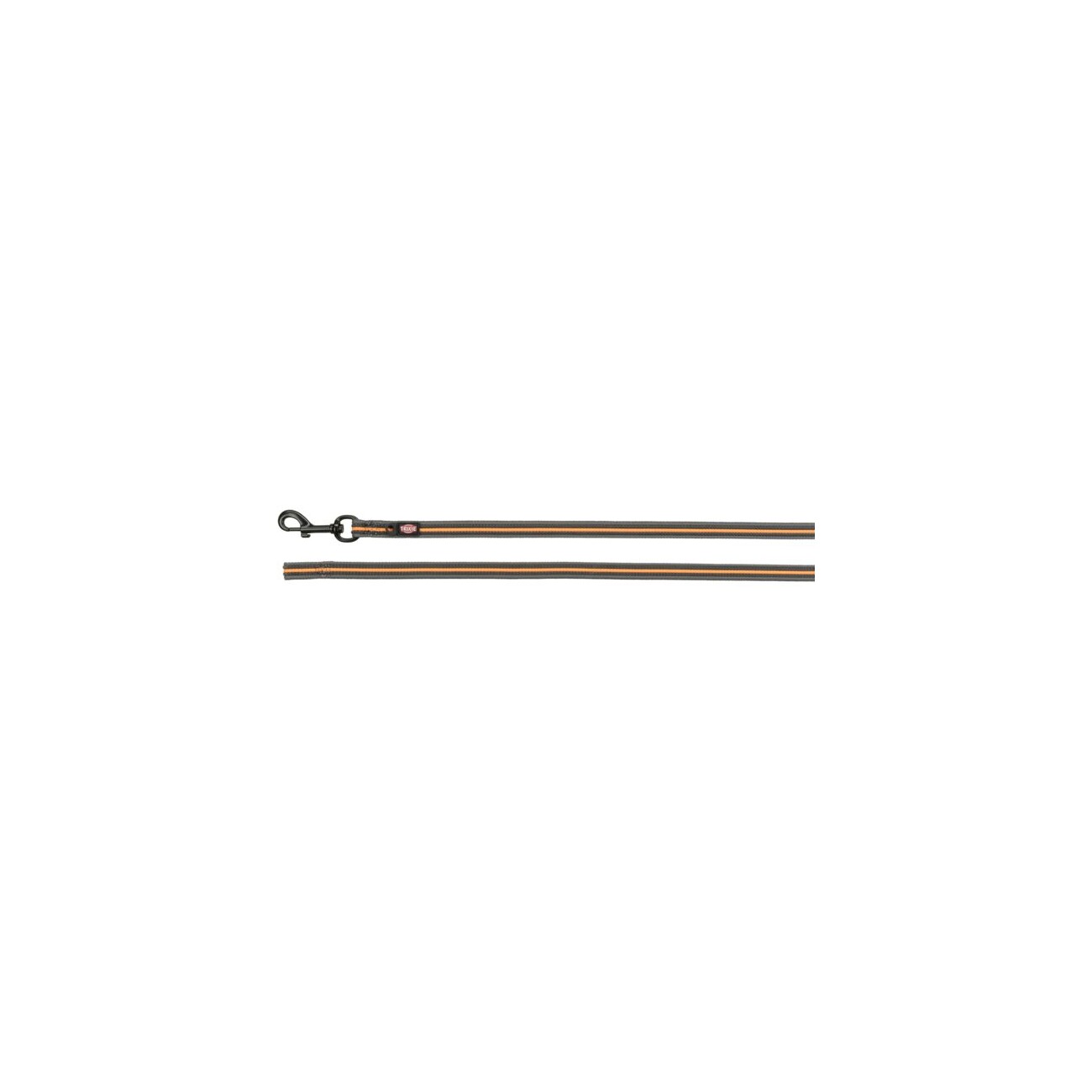 Trixie Fusion Schleppleine, gummiert schwarz/ orange 1 m
