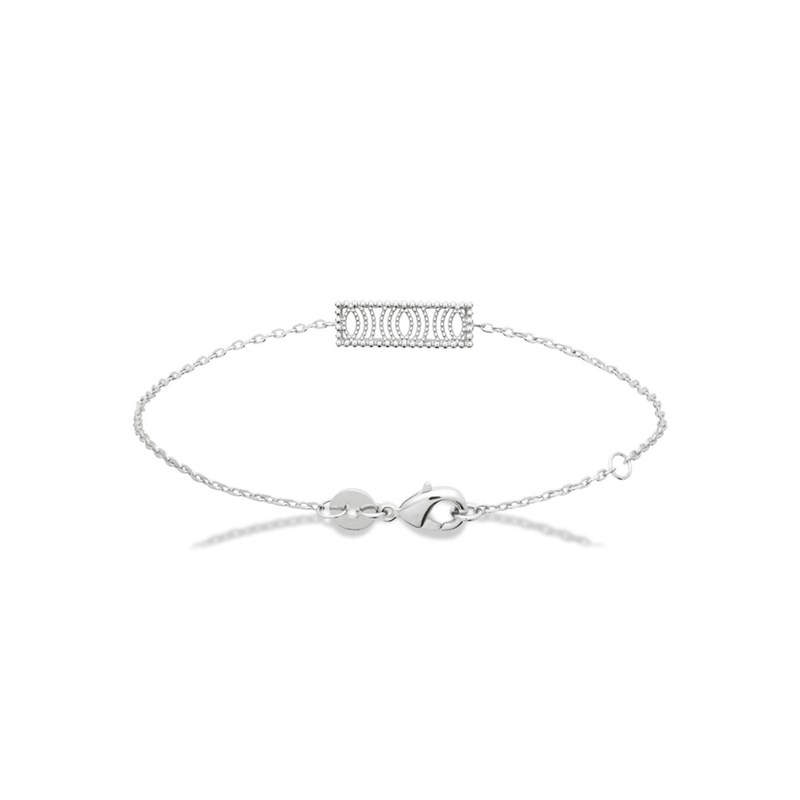 Bracelet Femme - Argent 925 - Oxyde de zirconium - Longueur : 18 cm