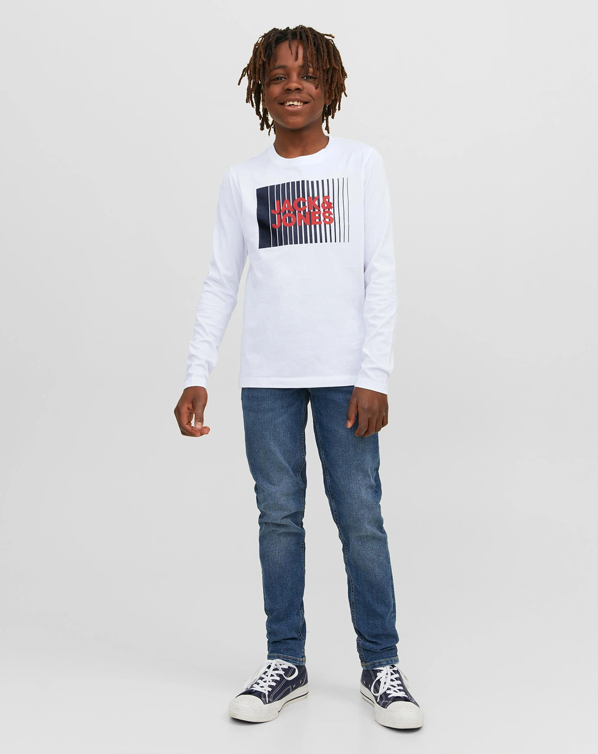 Langarmshirt LOGO in white