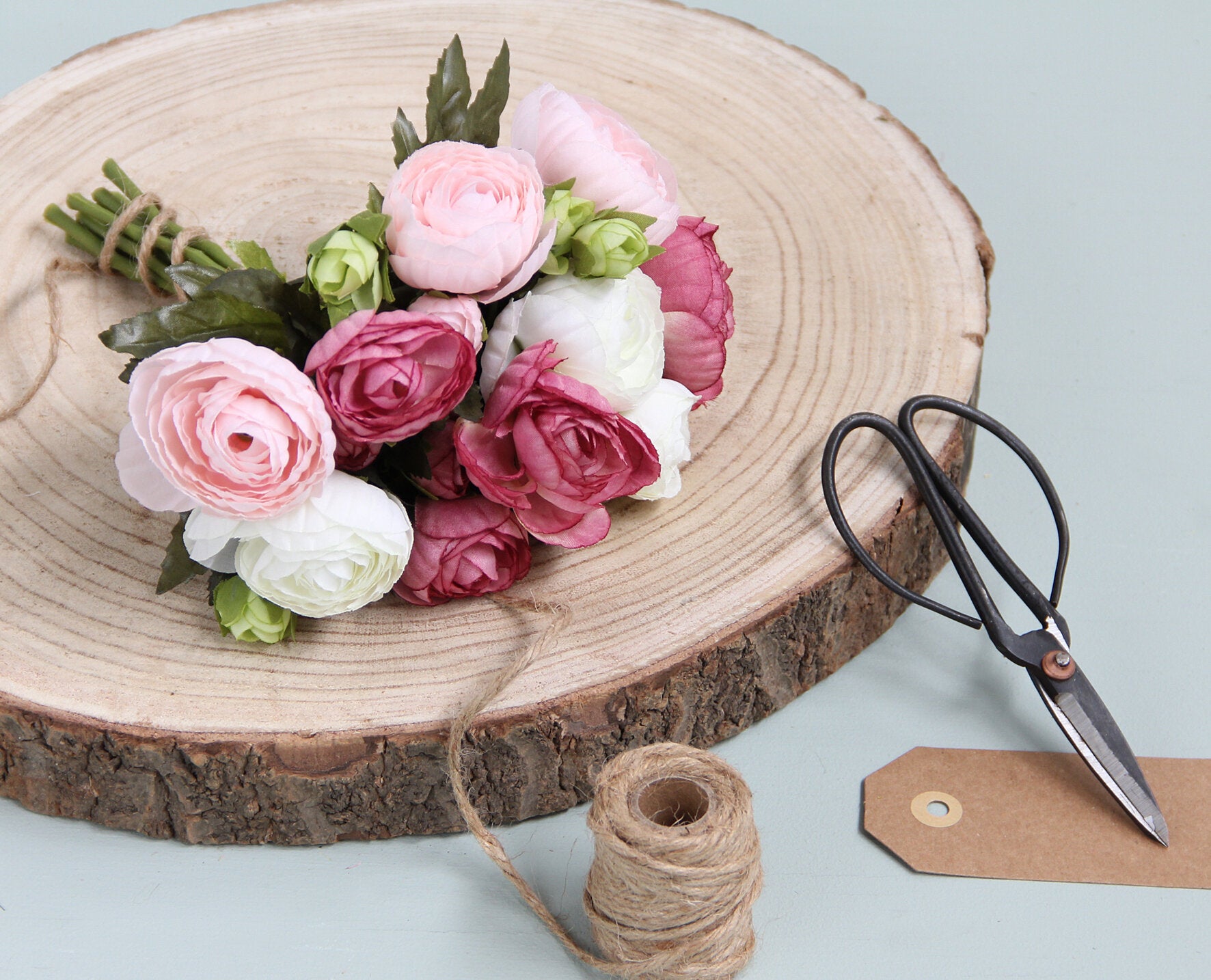 Mica Decorations Boeket ranunculus roze - l22xd19cm