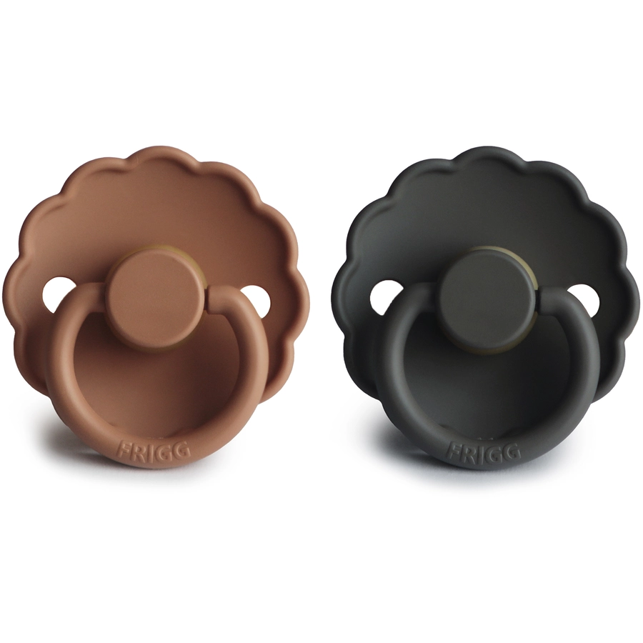 FRIGG Schnuller Daisy GraphitePeach Bronze 0-6 Monate