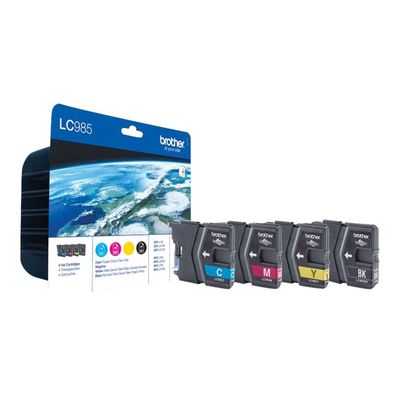 Brother LC985 - Pack de 4 - noir, cyan, magenta, jaune - cartouche d'encre originale