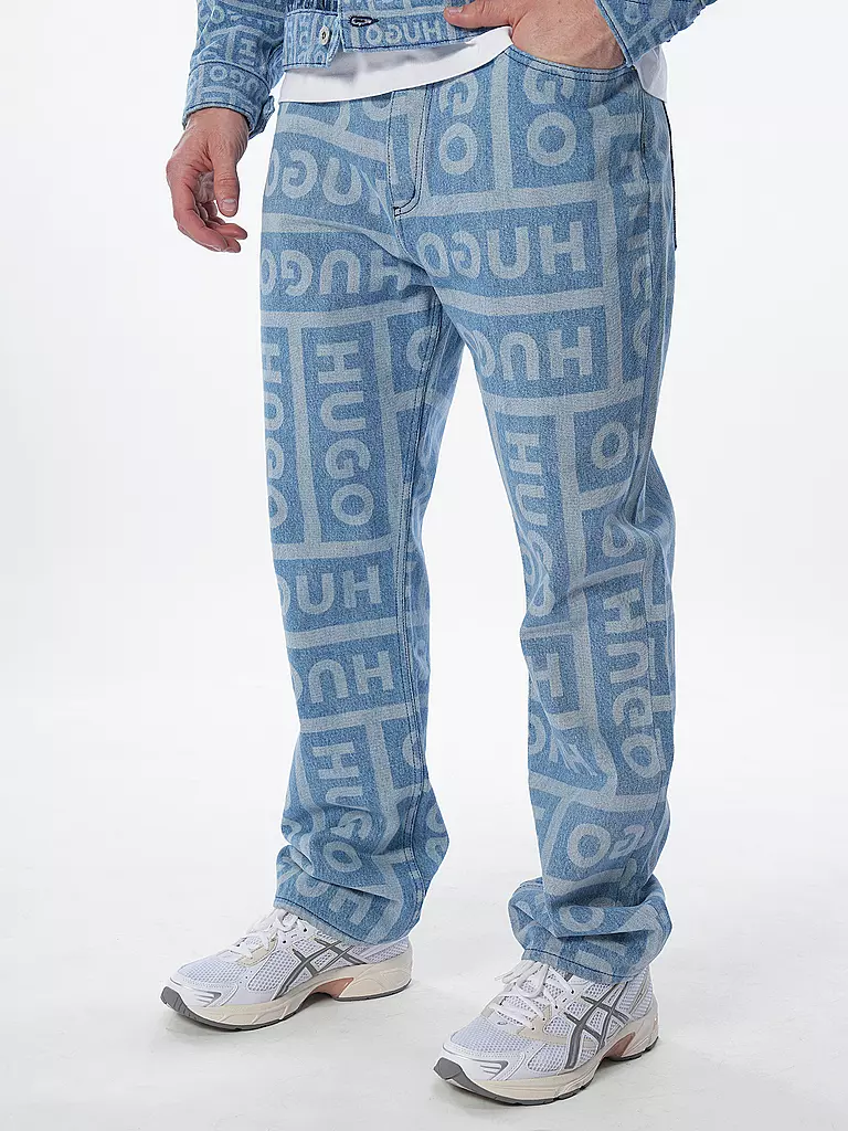 HUGO Jeans Baggy Fit NATE blau