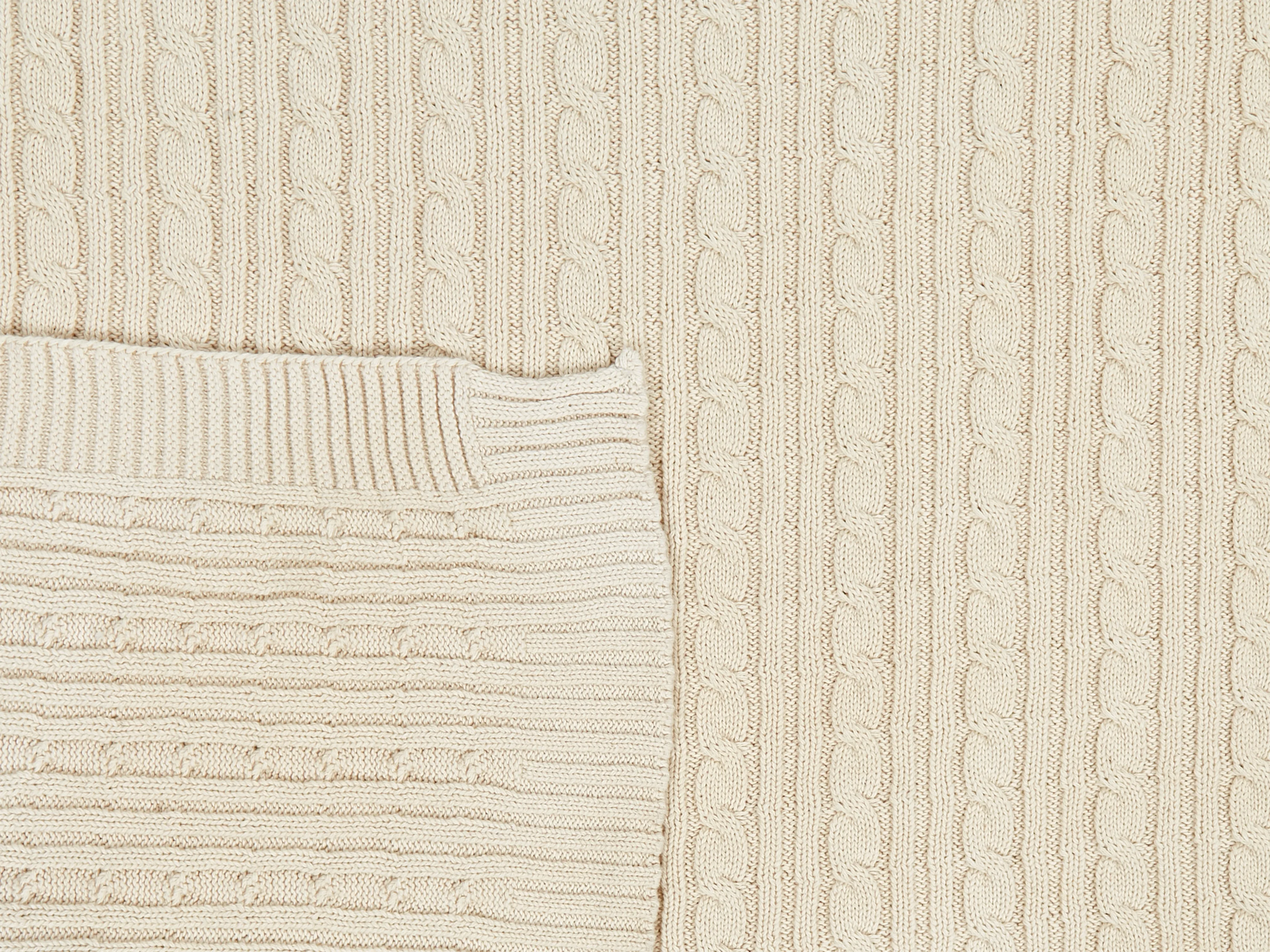 Plaid ANAMUR Katoen 110 x 180 cm Beige