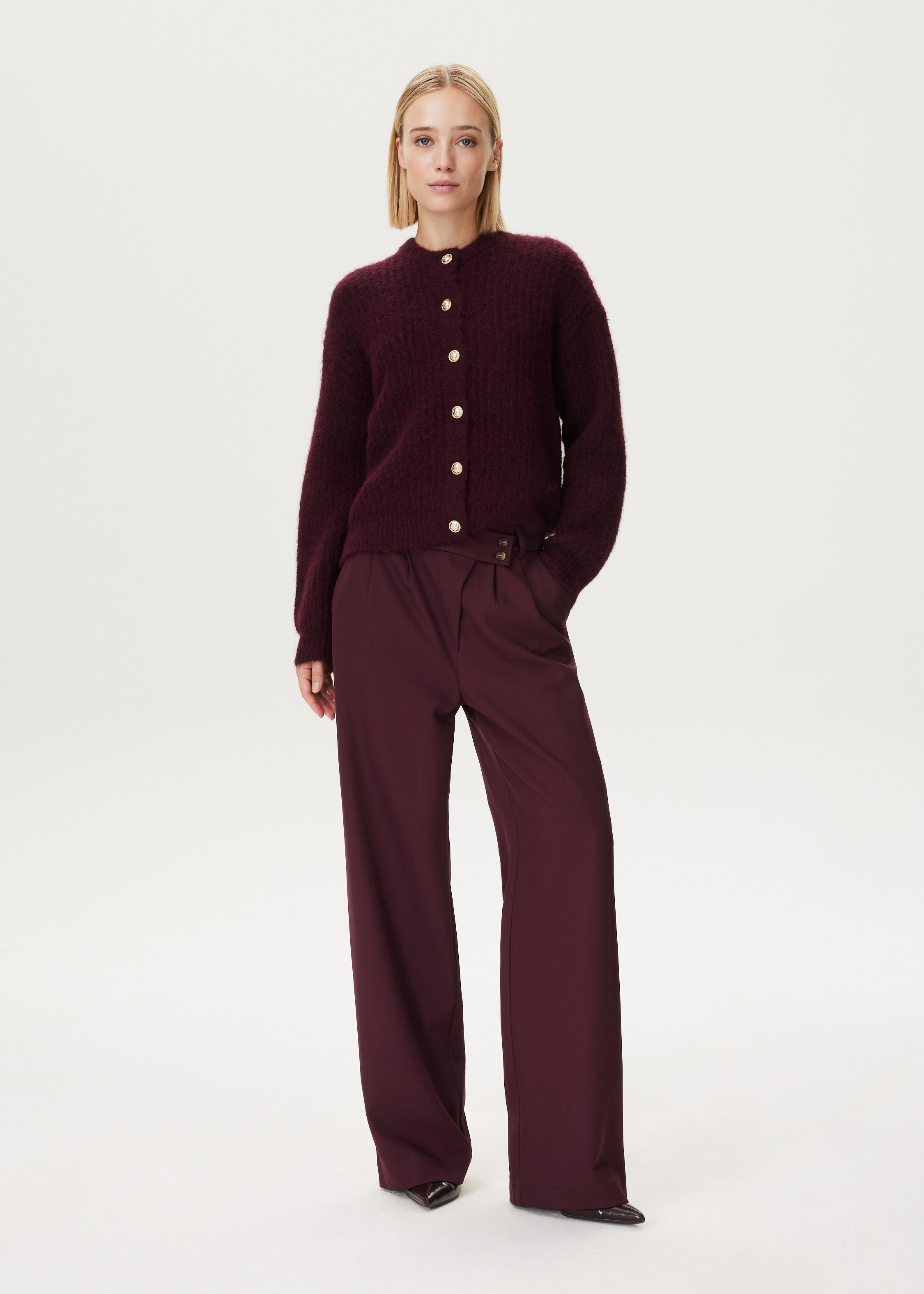 Pantalon met overlapdetail
