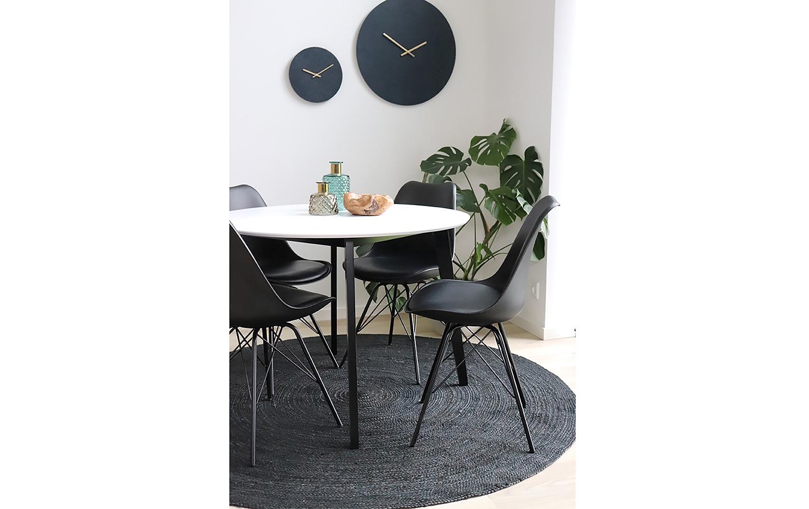 Stuhl Oslo 2 Stück, 57 x 86 cm, Schwarz<br>Robuste Esszimmerstühle