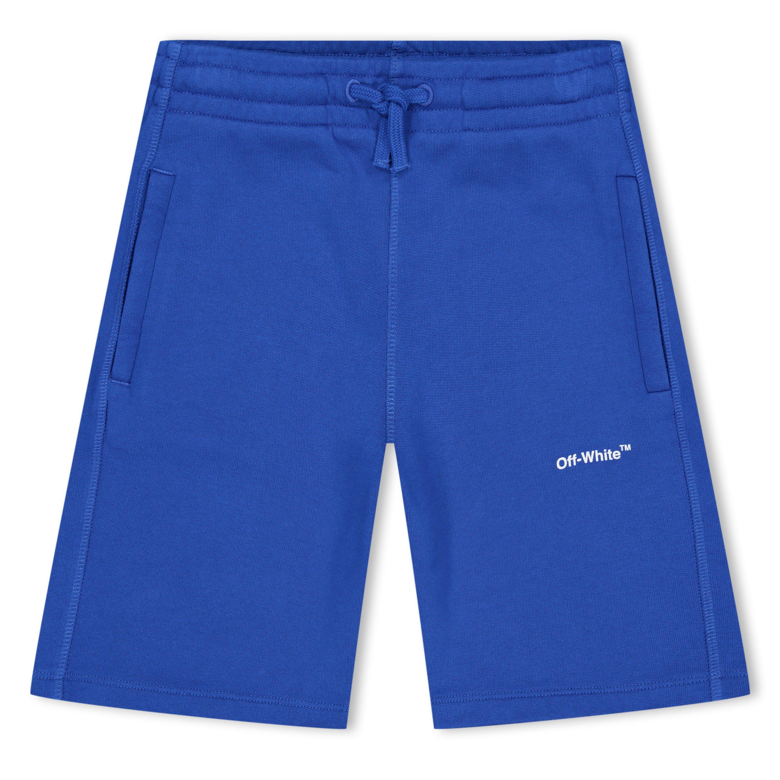 Off White Logo Print Track Shorts Juniors