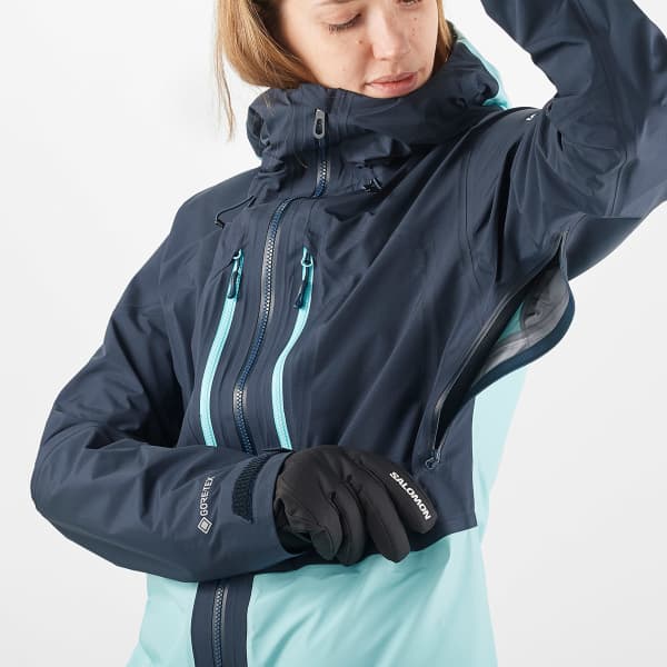 Veste de ski SALOMON MTN GORE-TEX 3L JACKET W CARBON/LIMPET