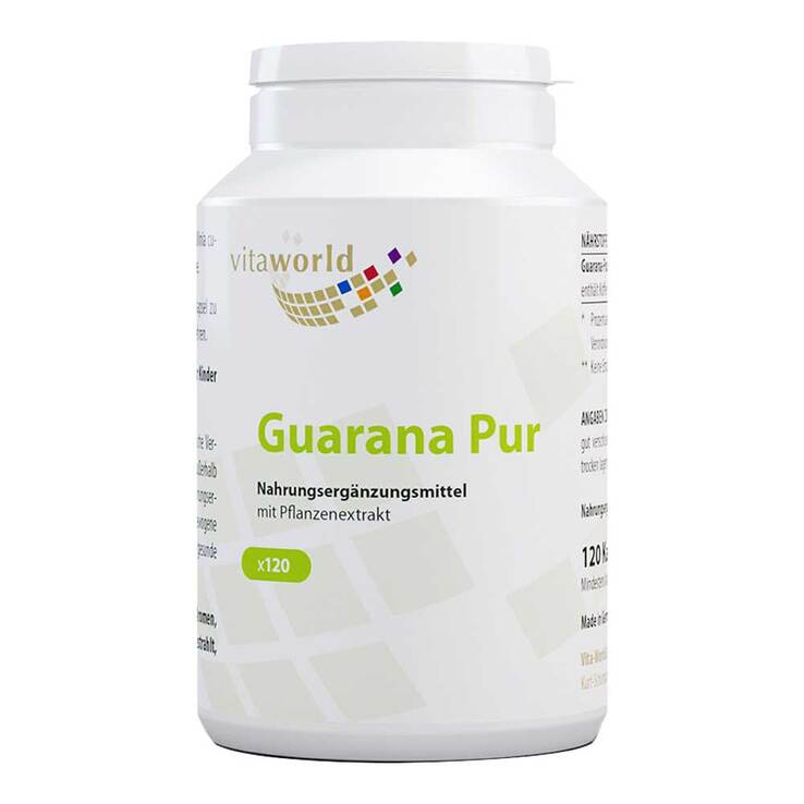 Guarana Pur 500 mg Kapseln, 120 St