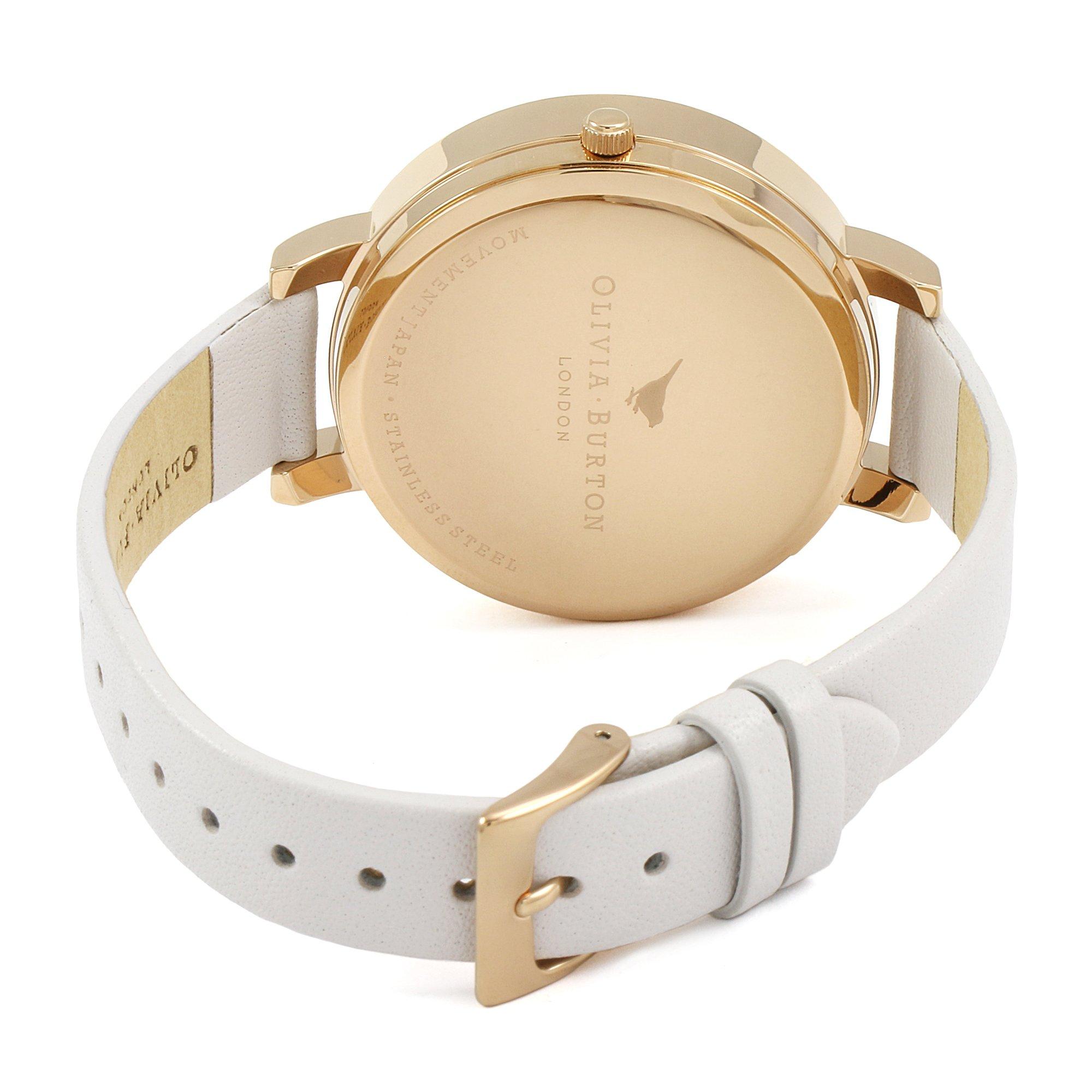 Olivia Burton Pink Dials Stainless Steel Fashion Analogue Quartz Watch